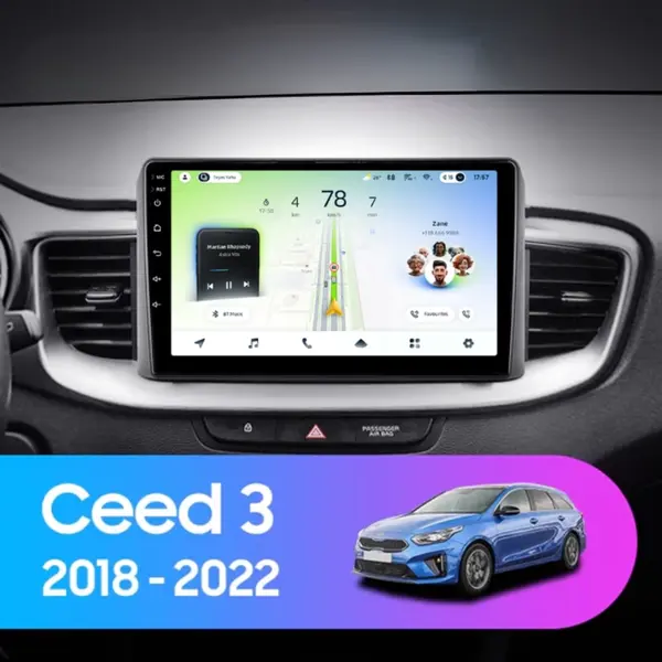 Navigatie Auto Teyes CC4L DTS Kia Ceed 3 2018-2022 6+64GB 10.2" QLED Qualcomm 2Ghz, Android 4G Bluetooth 5.1 DSP