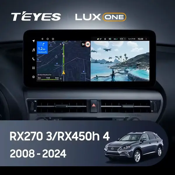 Navigatie Auto Teyes Lux One 360° Lexus RX 2008-2012 6+128GB 12.3" IPS Octa-core 2Ghz, Android 4G Bluetooth 5.1 DSP