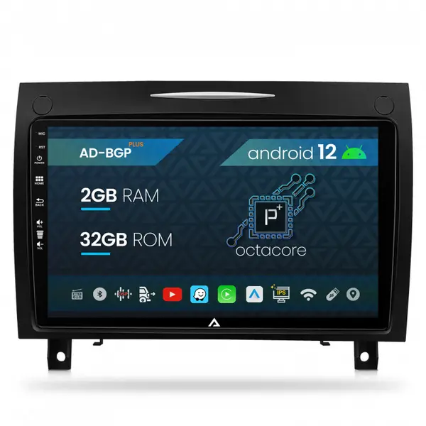 Navigatie Benz SLK (2006-2010), Android 12, P-Octacore 2GB RAM + 32GB ROM, 9 Inch - AD-BGP9002+AD-BGRKIT406V2