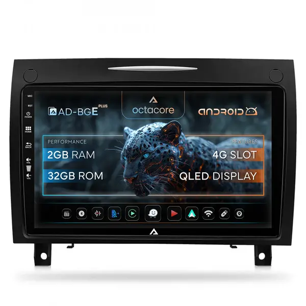 Navigatie Benz SLK (2006-2010), Android, E-Octacore 2GB RAM + 32GB ROM, 9 Inch - AD-BGE9002+AD-BGRKIT406V2