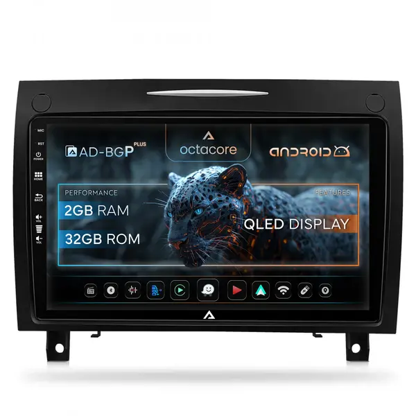 Navigatie Benz SLK (2006-2010), Android, P-Octacore 2GB RAM + 32GB ROM, 9 Inch - AD-BGP9002+AD-BGRKIT406V2