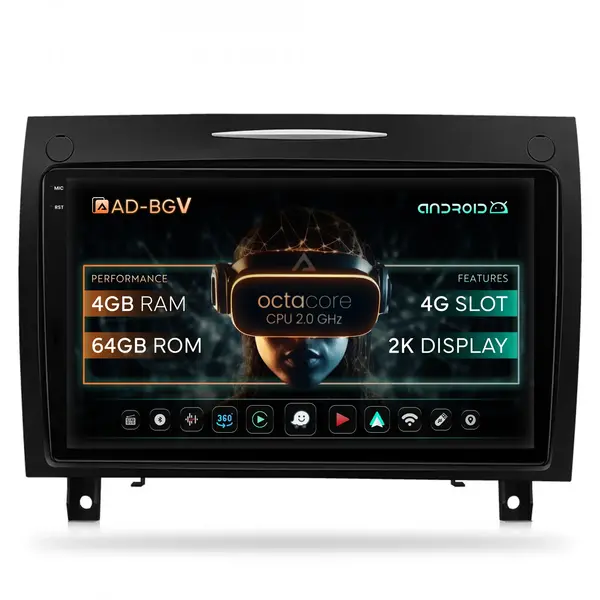 Navigatie Benz SLK (2006-2010), Android, V-Octacore 4GB RAM + 64GB ROM, 9.5 Inch - AD-BGV9004+AD-BGRKIT406V2