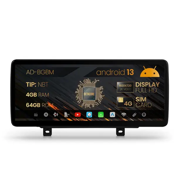 Navigatie BMW Seria 2 F22 F45 F46 (2013-2016), Varianta NBT, Android 13, BM-Octacore 4GB RAM + 64GB ROM, 12.3 Inch - AD-BGBM12004NB+AD-BGRKITBM016