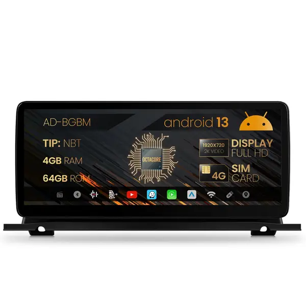 Navigatie BMW Seria 5 GT F07 (2013-2016), Varianta NBT, Android 13, BM-Octacore 4GB RAM + 64GB ROM, 12.3 Inch - AD-BGBM12004NB+AD-BGRKITBM008