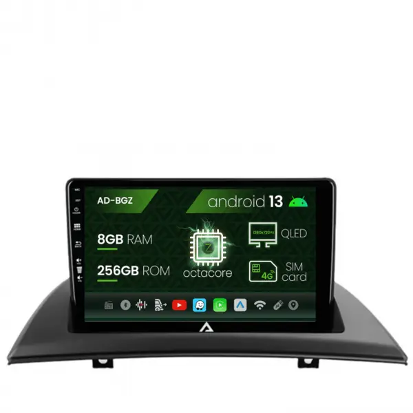 Navigatie BMW X3 E83 (2003-2010), Android 13, Z-Octacore 8GB RAM + 256GB ROM, 9 Inch - AD-BGZ9008+AD-BGRKIT395