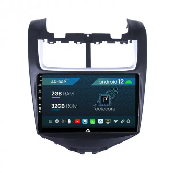 Navigatie Chevrolet Aveo (2014-2017), Android 12, P-Octacore 2GB RAM + 32GB ROM, 9 Inch - AD-BGP9002+AD-BGRKIT234