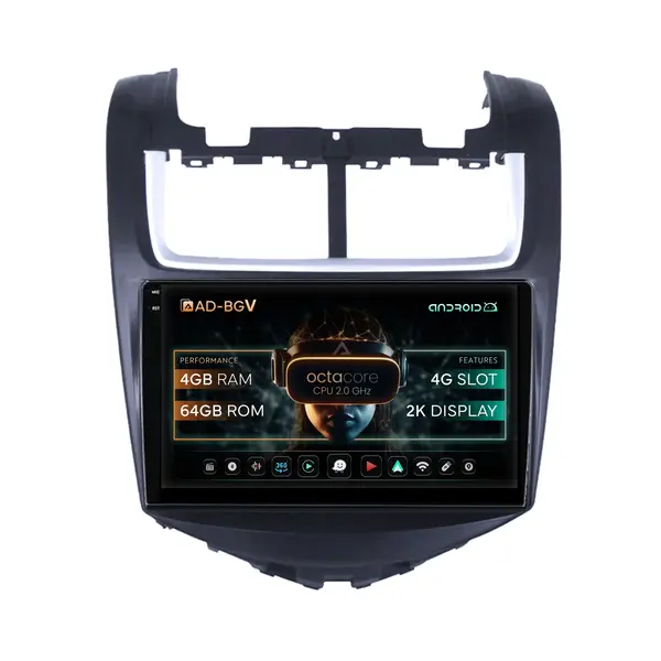 Navigatie Chevrolet Aveo (2014-2017), Android, V-Octacore 4GB RAM + 64GB ROM, 9.5 Inch - AD-BGV9004+AD-BGRKIT234
