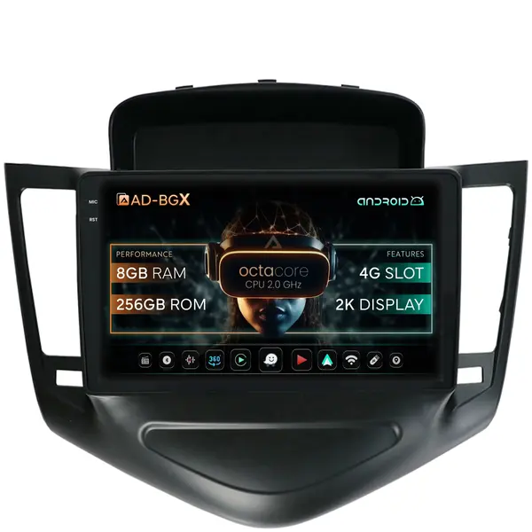 Navigatie Chevrolet Cruze (2008-2014), Android, X-Octacore 8GB RAM + 256GB ROM, 9.5 Inch - AD-BGX9008+AD-BGRKIT237