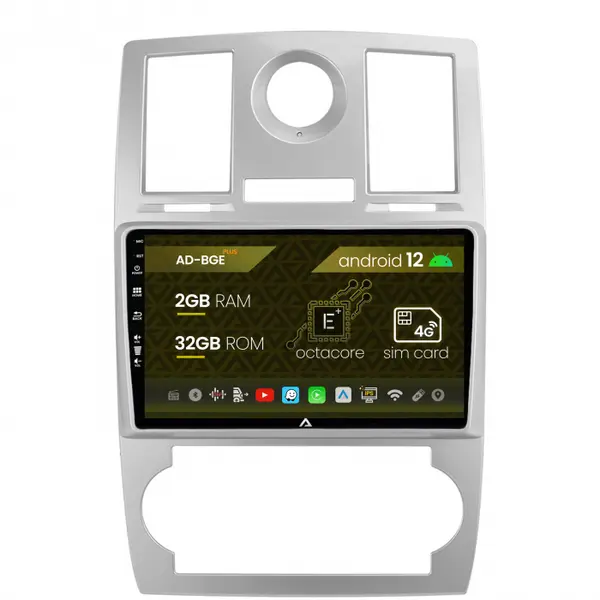 Navigatie Chrysler 300C (2004-2011), Android 12, E-Octacore 2GB RAM + 32GB ROM, 9 Inch - AD-BGE9002+AD-BGRKIT421