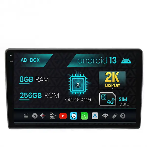 Navigatie Citroen C5 (2013-2016), Android 13, X-Octacore 8GB RAM + 256GB ROM, 10.36 Inch - AD-BGX10008+AD-BGRKIT345v2
