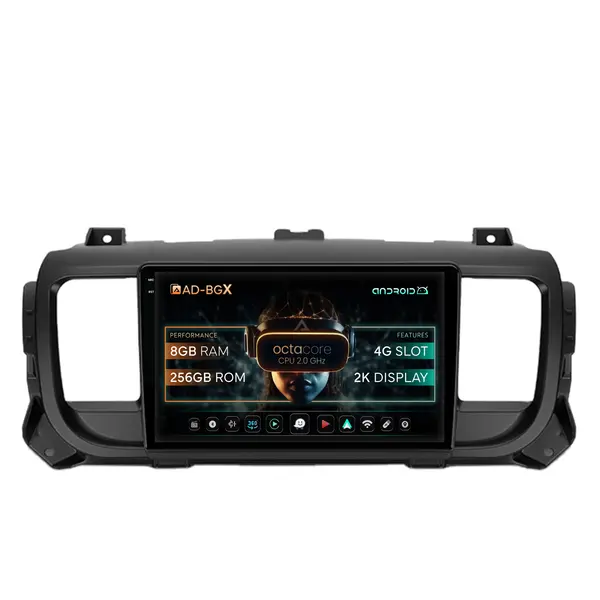 Navigatie Citroen Jumpy Peugeot Expert (2017-2021), Android, X-Octacore 8GB RAM + 256GB ROM, 9.5 Inch - AD-BGX9008+AD-BGRKIT348