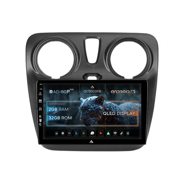 Navigatie Dacia Dokker Lodgy, Android, P-Octacore 2GB RAM + 32GB ROM, 9 Inch - AD-BGP9002+AD-BGRKIT376V2