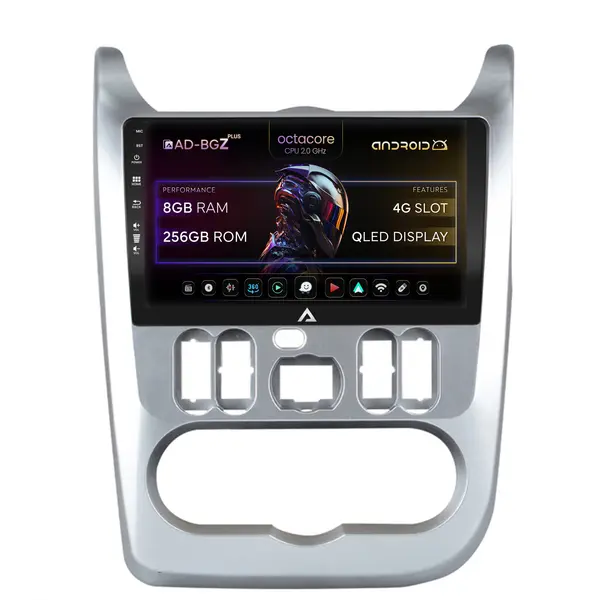 Navigatie Dacia Logan, Duster, Sandero (2009-2013), Android, Z-Octacore 8GB RAM + 256GB ROM, 9 Inch - AD-BGZ9008+AD-BGRKIT367