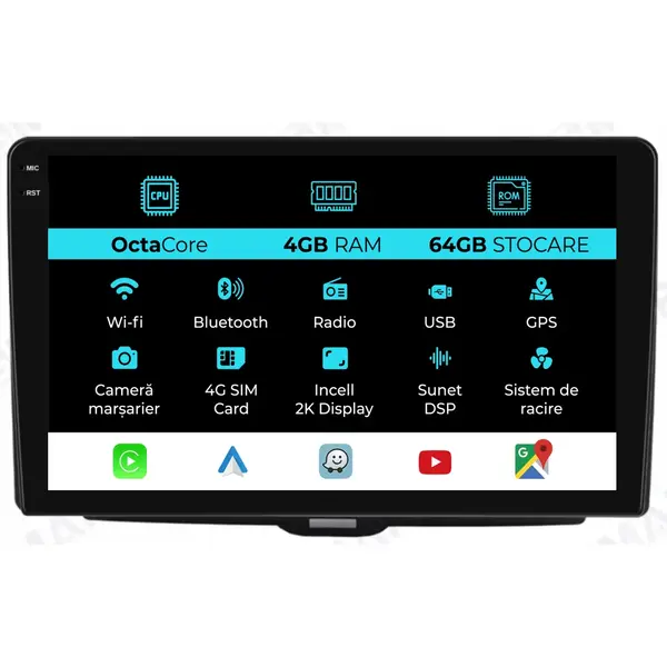 Navigatie Dedicata Alfa Romeo Giulietta (2010-2020), 2K, 4Gb Ram, 64Gb Stocare, Carplay