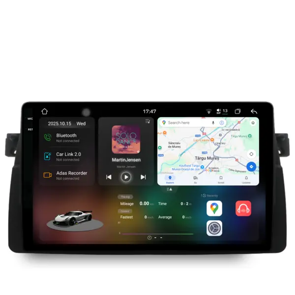 Navigatie Dedicata BMW Seria3 E46 (1997-2005), 2K, 12Gb Ram, 256Gb Stocare, Carplay