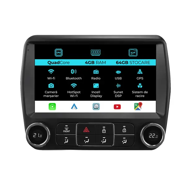 Navigatie Dedicata Chevrolet Camaro (2010-2015),QuadCore, 9Inch, 4Gb Ram, 64Gb Stocare, Carplay