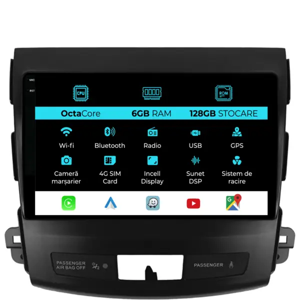 Navigatie Dedicata Citroen C-Crosser (2007-2012), 9Inch, 6Gb Ram, 128Gb Stocare, Carplay