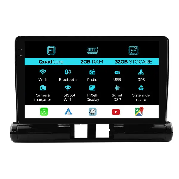 Navigatie Dedicata Citroen C3 Aircross (2017- 2023), 9 Inch, 2Gb Ram, 32Gb Stocare, Android Auto, Carplay