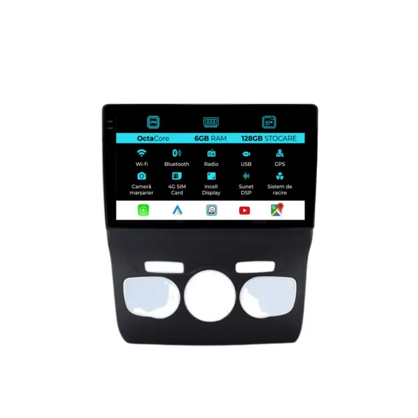 Navigatie Dedicata Citroen DS4 (2010 - 2018), 9 Inch, 6Gb Ram, 128Gb Stocare, Android Auto, Carplay