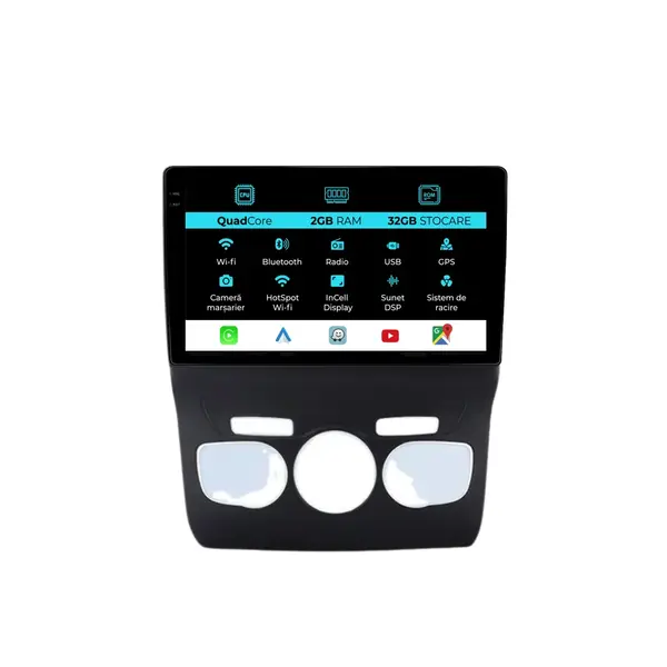 Navigatie Dedicata Citroen DS4 (2010-2018), 9Inch, 2Gb Ram, 32Gb Stocare, Carplay