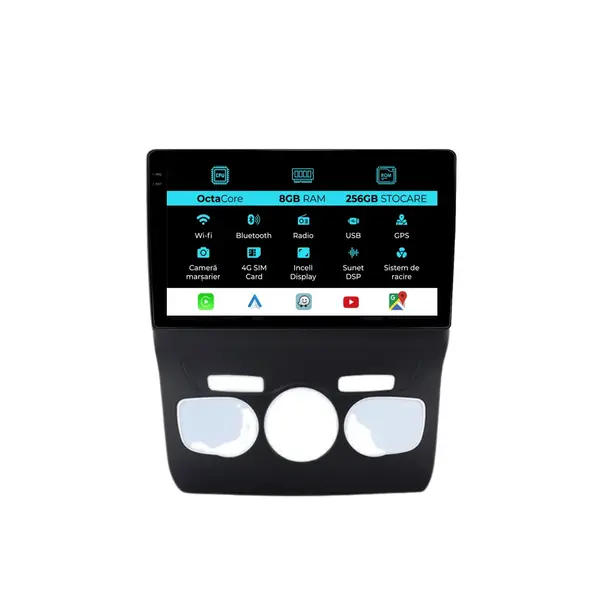 Navigatie Dedicata Citroen DS4 (2010-2018), 9Inch, 8Gb Ram, 256Gb Stocare, Carplay