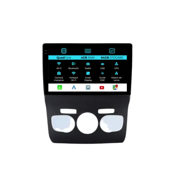 Navigatie Dedicata Citroen DS4 (2010-2018),QuadCore, 9Inch, 4Gb Ram, 64Gb Stocare, Carplay
