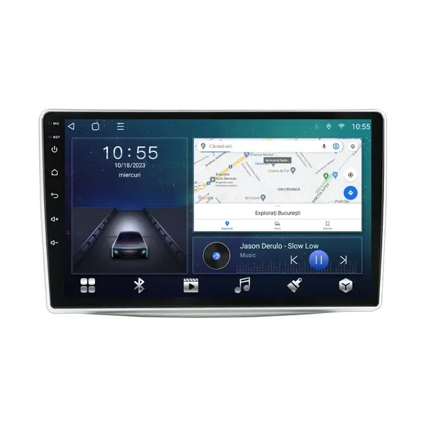 Navigatie dedicata cu Android Alfa Romeo Mito 2008 - 2018, 2GB RAM, Radio GPS Dual Zone, Display HD QLED 9" Touchscreen, Internet Wi-Fi si slot SIM 4G, Bluetooth, MirrorLink, USB