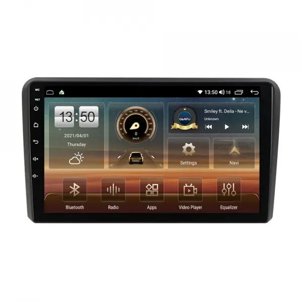 Navigatie dedicata cu Android Audi A3 (8P1) 2003 - 2013, 6GB RAM, Radio GPS Dual Zone, Display HD QLED 9" Touchscreen, Internet Wi-Fi si slot SIM 4G, Bluetooth, MirrorLink, USB