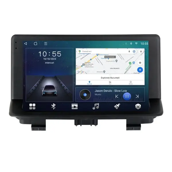 Navigatie dedicata cu Android Audi Q3 (8U) 2011 - 2020, 2GB RAM, Radio GPS Dual Zone, Display HD QLED 9" Touchscreen, Internet Wi-Fi si slot SIM 4G, Bluetooth, MirrorLink, USB