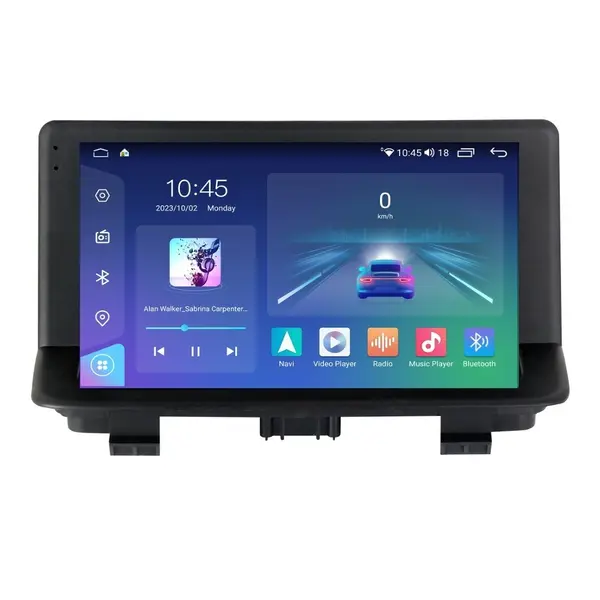 Navigatie dedicata cu Android Audi Q3 (8U) 2011 - 2020, 8GB RAM, Radio GPS Dual Zone, Display 2K QLED 9.5" Touchscreen, Internet Wi-Fi si slot SIM 4G, Bluetooth, MirrorLink, USB