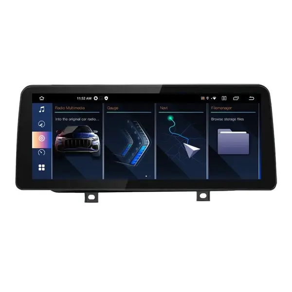 Navigatie dedicata cu Android BMW Seria 2 (F45 / F46) 2013 - 2016 cu navigatie NBT, 6GB RAM, Radio GPS Dual Zone, Display QLED 12.3" Touchscreen, Internet Wi-Fi si slot SIM 4G, Bluetooth, MirrorLink, USB