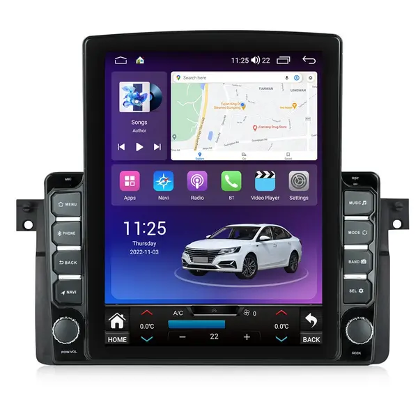 Navigatie dedicata cu Android BMW Seria 3 (E46) 1997 - 2005, 4GB RAM, Radio GPS Dual Zone, Touchscreen IPS 9.7" HD tip Tesla, Internet Wi-Fi si slot SIM 4G, Bluetooth, MirrorLink, USB