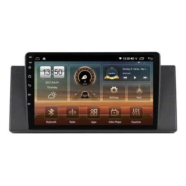 Navigatie dedicata cu Android BMW X5 (E53) 2000 - 2006, 4GB RAM, Radio GPS Dual Zone, Display HD QLED 9" Touchscreen, Internet Wi-Fi si slot SIM 4G, Bluetooth, MirrorLink, USB