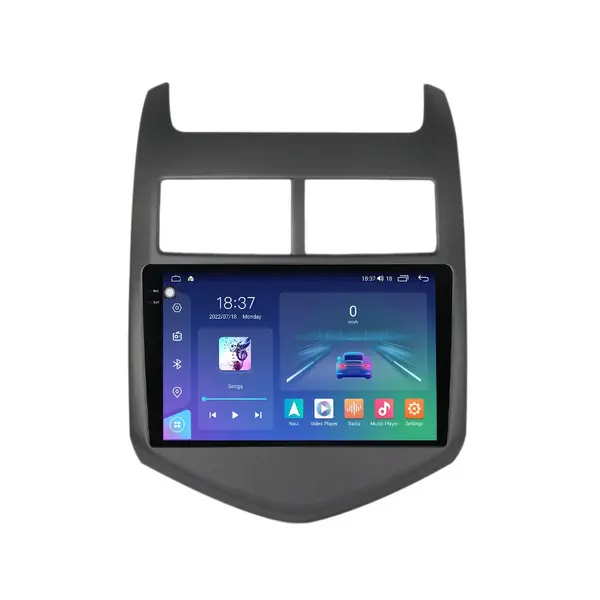 Navigatie dedicata cu Android Chevrolet Aveo 2011 - 2014, 8GB RAM, Radio GPS Dual Zone, Display 2K QLED 9.5" Touchscreen, Internet Wi-Fi si slot SIM 4G, Bluetooth, MirrorLink, USB