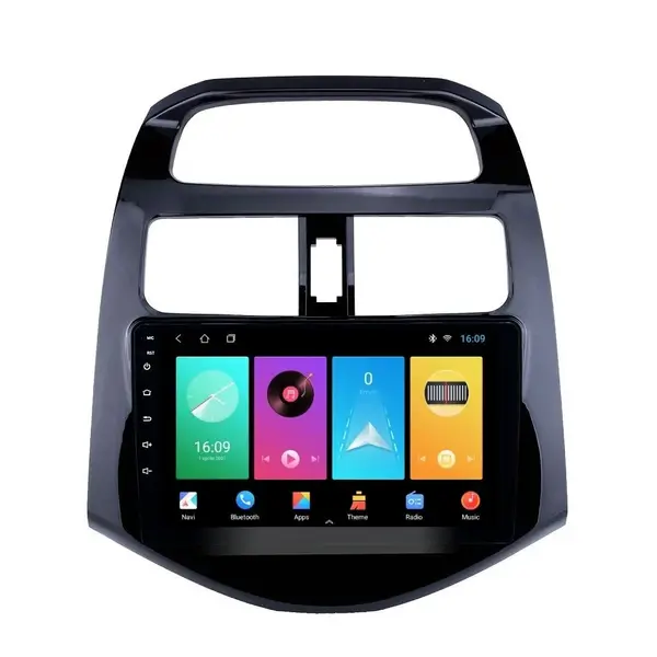 Navigatie dedicata cu Android Chevrolet Spark 2009 - 2015, 1GB RAM, Radio GPS Dual Zone, Display HD IPS 9" Touchscreen, Internet Wi-Fi, Bluetooth, MirrorLink, USB