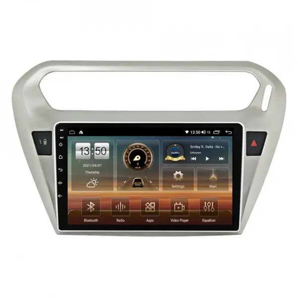 Navigatie dedicata cu Android Citroen C-Elysee 2012 - 2021, 6GB RAM, Radio GPS Dual Zone, Display HD QLED 9" Touchscreen, Internet Wi-Fi si slot SIM 4G, Bluetooth, MirrorLink, USB
