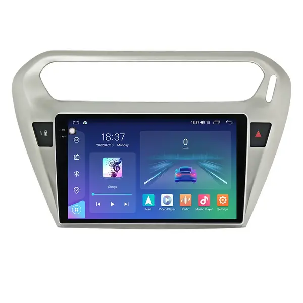Navigatie dedicata cu Android Citroen C-Elysee 2012 - 2021, 8GB RAM, Radio GPS Dual Zone, Display 2K QLED 9.5" Touchscreen, Internet Wi-Fi si slot SIM 4G, Bluetooth, MirrorLink, USB