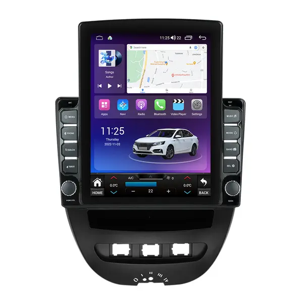 Navigatie dedicata cu Android Citroen C1 2005 - 2014, 4GB RAM, Radio GPS Dual Zone, Touchscreen IPS 9.7" HD tip Tesla, Internet Wi-Fi si slot SIM 4G, Bluetooth, MirrorLink, USB