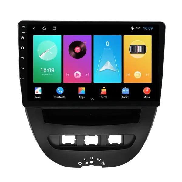 Navigatie dedicata cu Android Citroen C1 I 2005 - 2014, 1GB RAM, Radio GPS Dual Zone, Display HD IPS 10" Touchscreen, Internet Wi-Fi, Bluetooth, MirrorLink, USB
