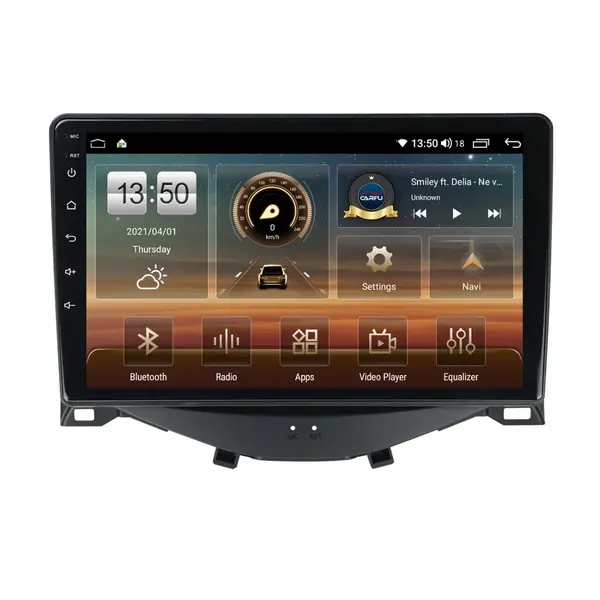 Navigatie dedicata cu Android Citroen C1 II 2014 - 2022, 6GB RAM, Radio GPS Dual Zone, Display HD QLED 9" Touchscreen, Internet Wi-Fi si slot SIM 4G, Bluetooth, MirrorLink, USB