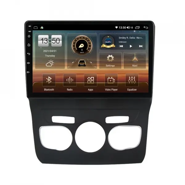 Navigatie dedicata cu Android Citroen C4 II 2009 - 2018, clima automata, 6GB RAM, Radio GPS Dual Zone, Display HD QLED 10" Touchscreen, Internet Wi-Fi si slot SIM 4G, Bluetooth, MirrorLink, USB
