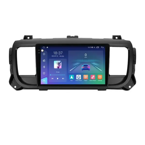 Navigatie dedicata cu Android Citroen Jumpy dupa 2016, 4GB RAM, Radio GPS Dual Zone, Display 2K QLED 9.5" Touchscreen, Internet Wi-Fi si slot SIM 4G, Bluetooth, MirrorLink, USB