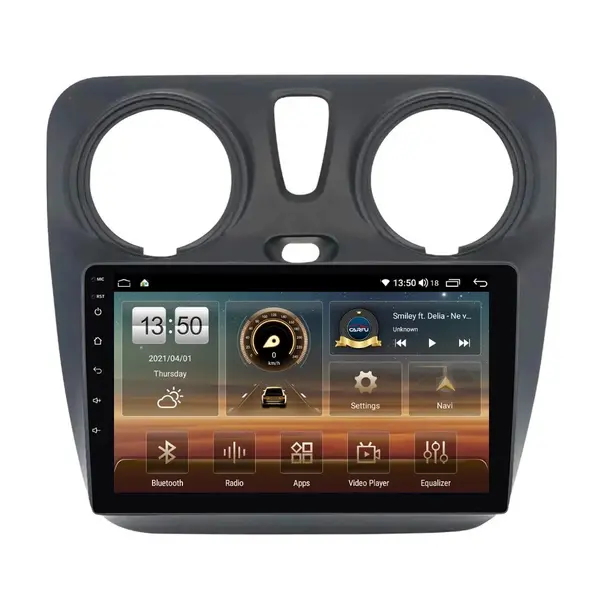 Navigatie dedicata cu Android Dacia Dokker dupa 2012, 8GB RAM, Radio GPS Dual Zone, Display HD QLED 9" Touchscreen, Internet Wi-Fi si slot SIM 4G, Bluetooth, MirrorLink, USB