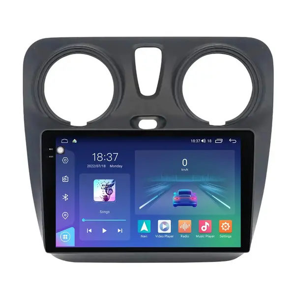 Navigatie dedicata cu Android Dacia Lodgy dupa 2012, 4GB RAM, Radio GPS Dual Zone, Display 2K QLED 9.5" Touchscreen, Internet Wi-Fi si slot SIM 4G, Bluetooth, MirrorLink, USB