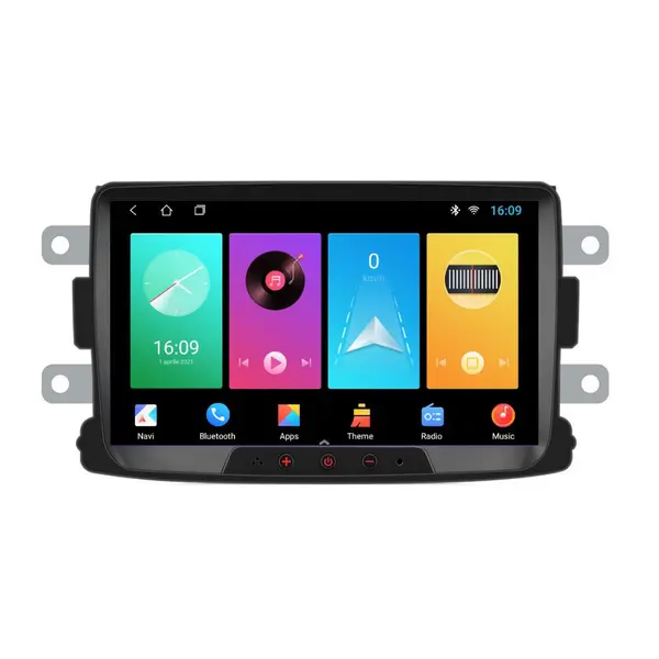 Navigatie dedicata cu Android Dacia Logan II 2012 - 2020, 2GB RAM, Radio GPS Dual Zone, Display HD 8'' Touchscreen, Internet Wi-Fi, Bluetooth, MirrorLink, USB