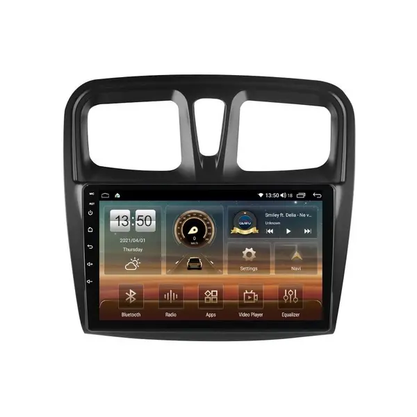 Navigatie dedicata cu Android Dacia Sandero II 2012 - 2020, 4GB RAM, Radio GPS Dual Zone, Display HD QLED 10" Touchscreen, Internet Wi-Fi si slot SIM 4G, Bluetooth, MirrorLink, USB
