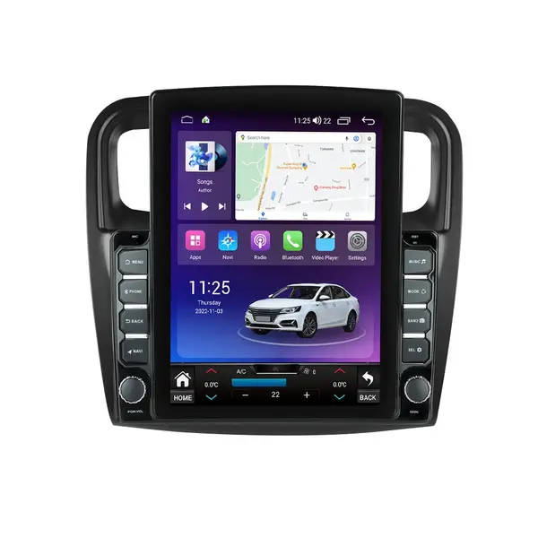 Navigatie dedicata cu Android Dacia Sandero II 2012 - 2020, 8GB RAM, Radio GPS Dual Zone, Touchscreen IPS 9.7" HD tip Tesla, Internet Wi-Fi si slot SIM 4G, Bluetooth, MirrorLink, USB
