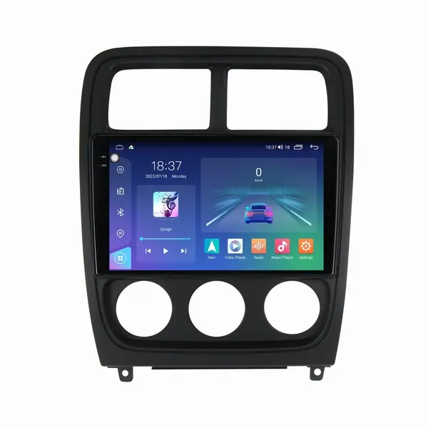 Navigatie dedicata cu Android Dodge Caliber 2010 - 2012, 8GB RAM, Radio GPS Dual Zone, Display 2K QLED 9.5" Touchscreen, Internet Wi-Fi si slot SIM 4G, Bluetooth, MirrorLink, USB