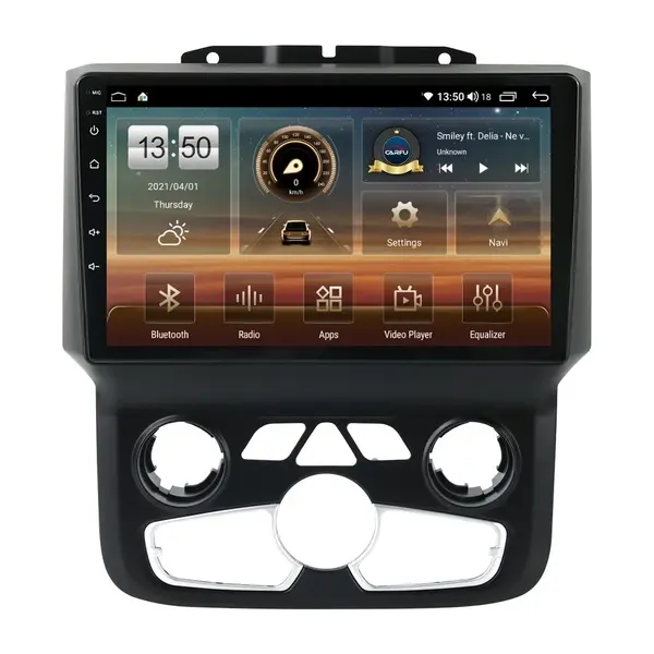 Navigatie dedicata cu Android Dodge RAM 2013 - 2018, clima automata, 6GB RAM, Radio GPS Dual Zone, Display HD QLED 9" Touchscreen, Internet Wi-Fi si slot SIM 4G, Bluetooth, MirrorLink, USB