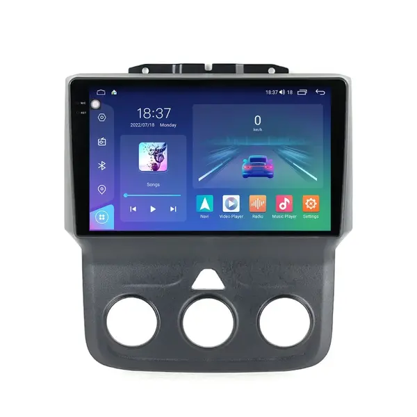 Navigatie dedicata cu Android Dodge RAM 2013 - 2018, clima manuala, 4GB RAM, Radio GPS Dual Zone, Display 2K QLED 9.5" Touchscreen, Internet Wi-Fi si slot SIM 4G, Bluetooth, MirrorLink, USB